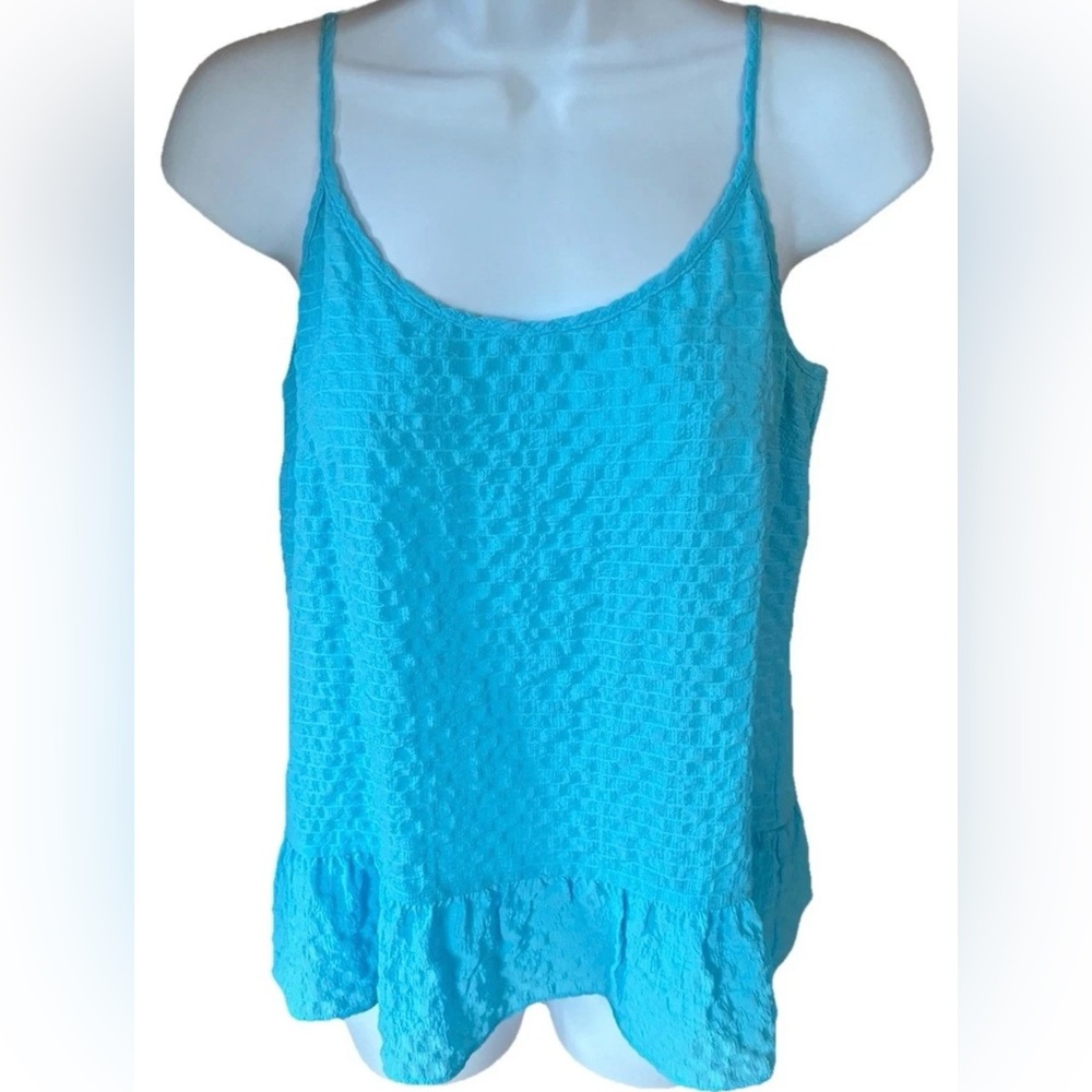 Lilly Pulitzer Gauzy Aqua Blue Tank Top Women’s Size XS-S Lightweight and Flowy